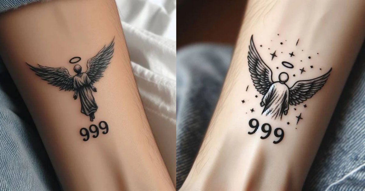 Bridging The Gap Between Two Entities Auspicious 999 Angel Number Tattoo Bridging The Gap Between Two Entities Auspicious 999 Angel Number Tattoo