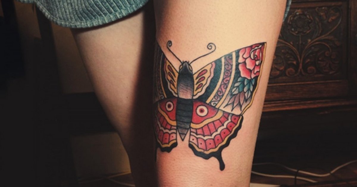 Butterfly Knee Tattoo Butterfly Knee Tattoo