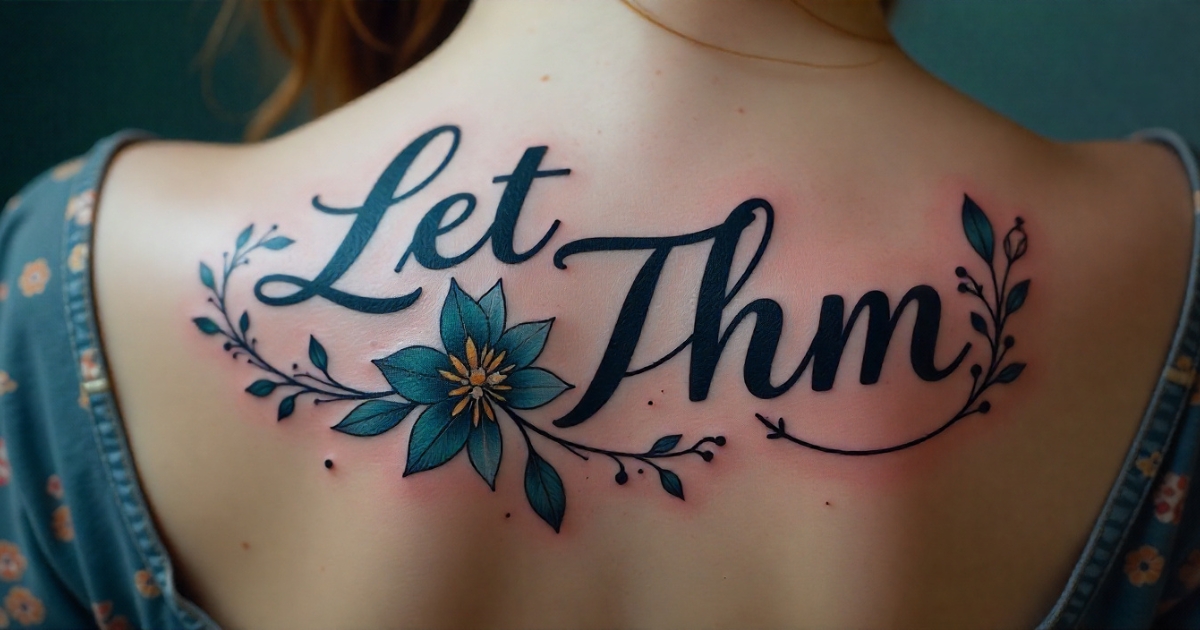 Let Them Tattoo Behind The Ear Tattoo (1)