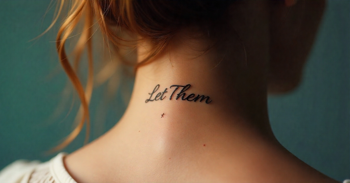 Let Them Tattoo Behind The Ear Tattoo