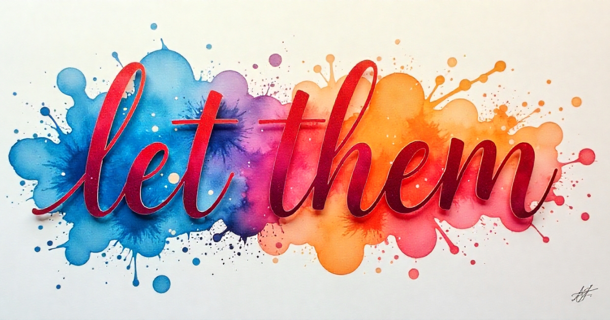 Let Them Watercolor Tattoo