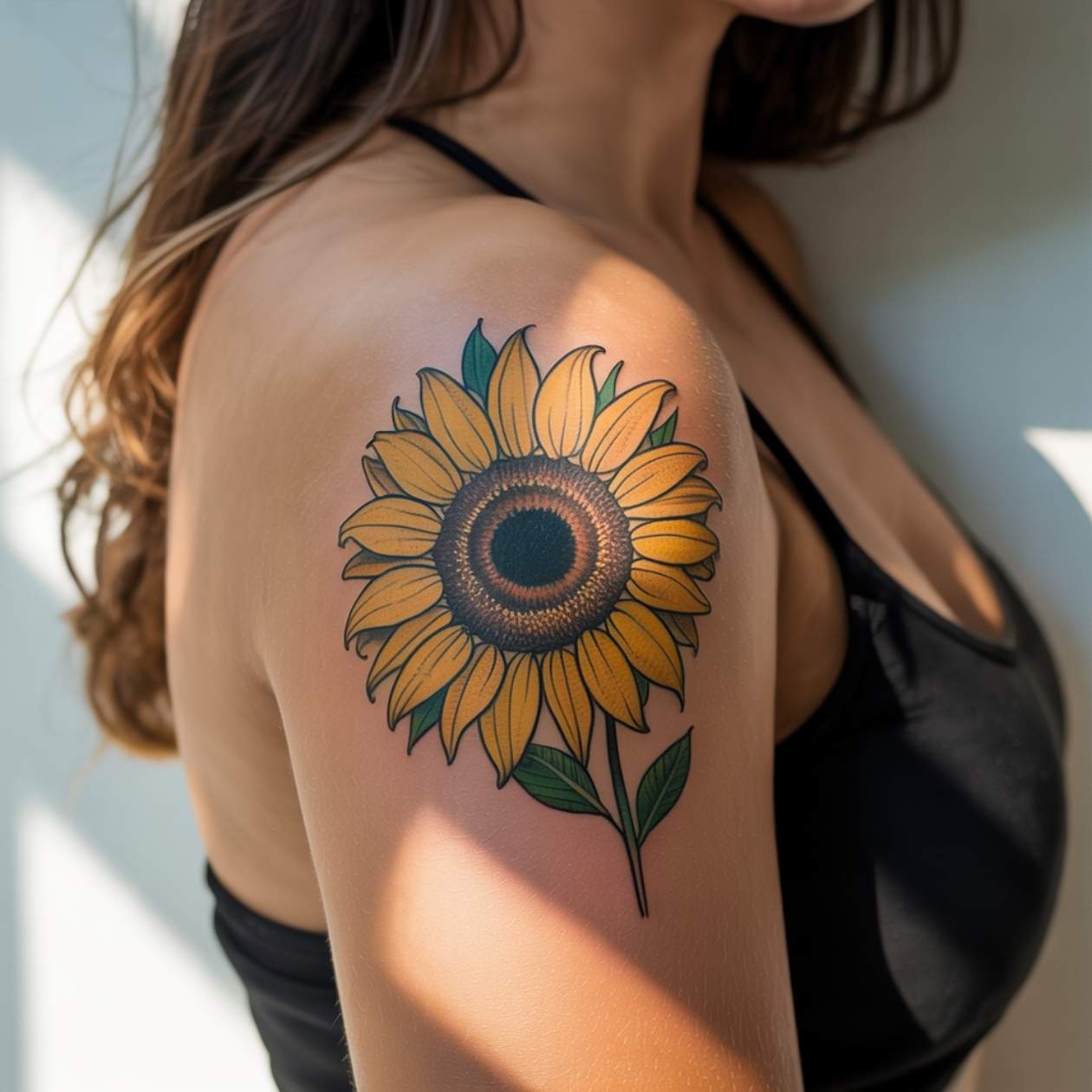 Sunflower Shoulder Tattoo Sunflower Shoulder Tattoo