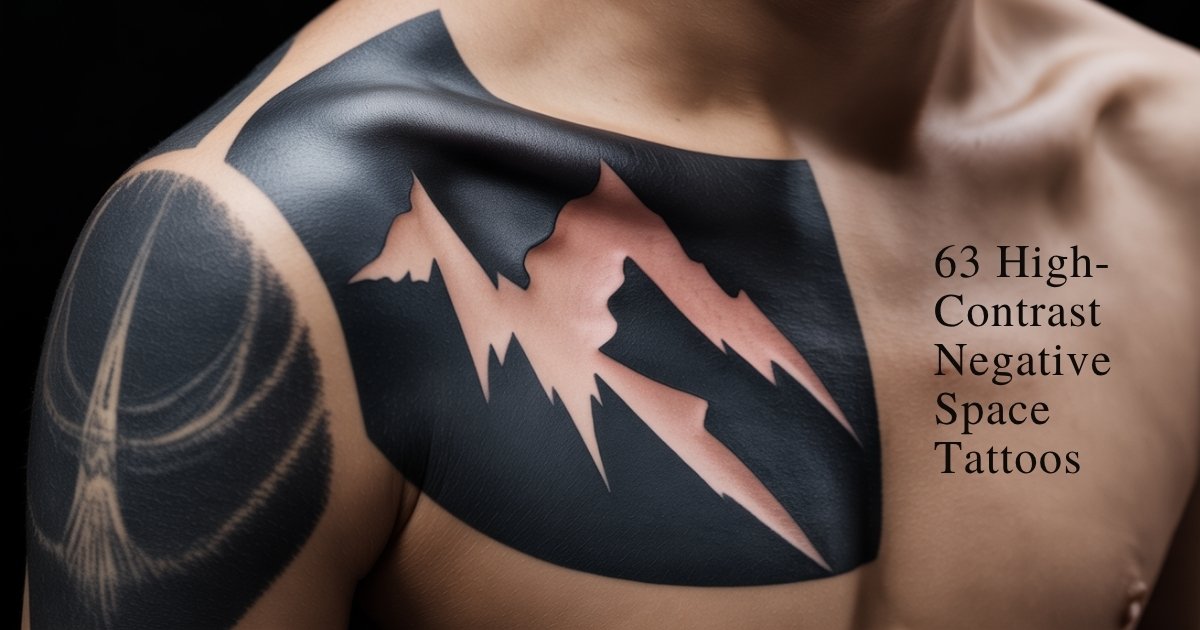 63 High-Contrast Negative Space Tattoos With Open-Ended Meanings And Interpretations