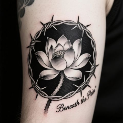 Barbed Wire Cover-up Tattoo