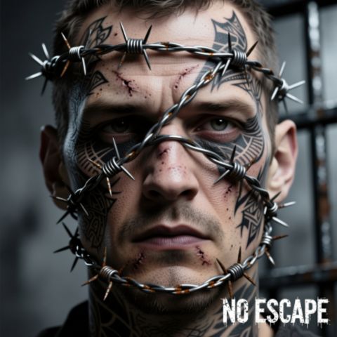 Barbed Wire Face Tattoo
