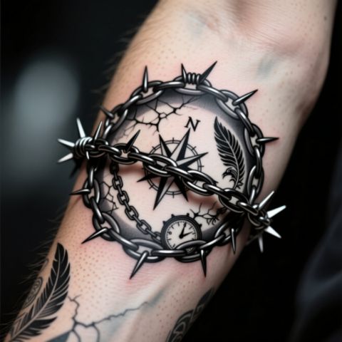 Barbed Wire Ring Tattoo