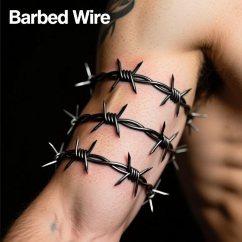 Barbed Wire Sleeve Tattoo