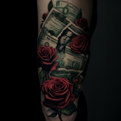 Cool Money Rose Tattoo Cool Money Rose Tattoo