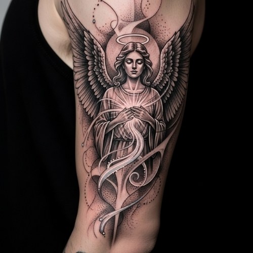 Creative Guardian Angel’s Light Tattoo Creative Guardian Angel’s Light Tattoo