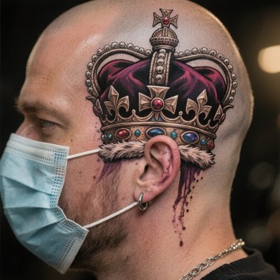  Crown Tattoo Behind the Ear for a Bold, Royal Statement