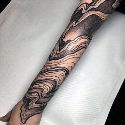 Forearm Negative Space Tattoo