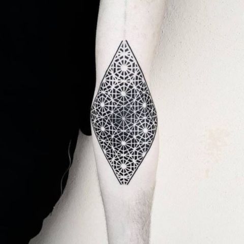 Geometric Negative Space Tattoo
