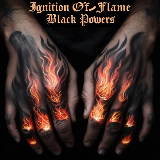 Ignition Of Black Powers Highly Stylized Twin Flame Finger Tattoo Ignition Of Black Powers: Highly Stylized Twin Flame Finger Tattoo