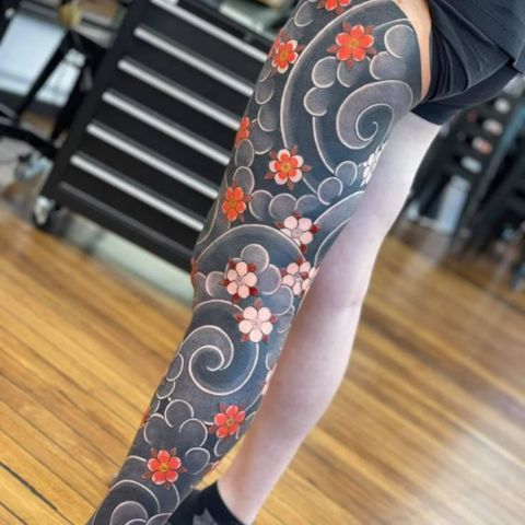 Japanese Thigh Tattoo