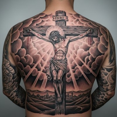 Jesus on the Cross Tattoo Jesus on the Cross Tattoo