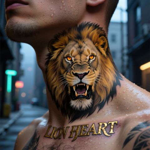 Lion Throat Tattoo