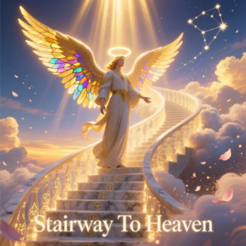 Majestic Guardian Angel Stairway To Heaven Tattoo