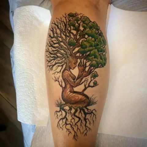 Naked Women Tree Tattoo