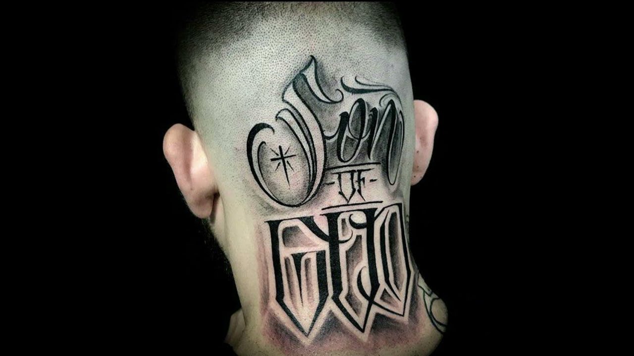 Name Neck Tattoos 53 Awesome Designs