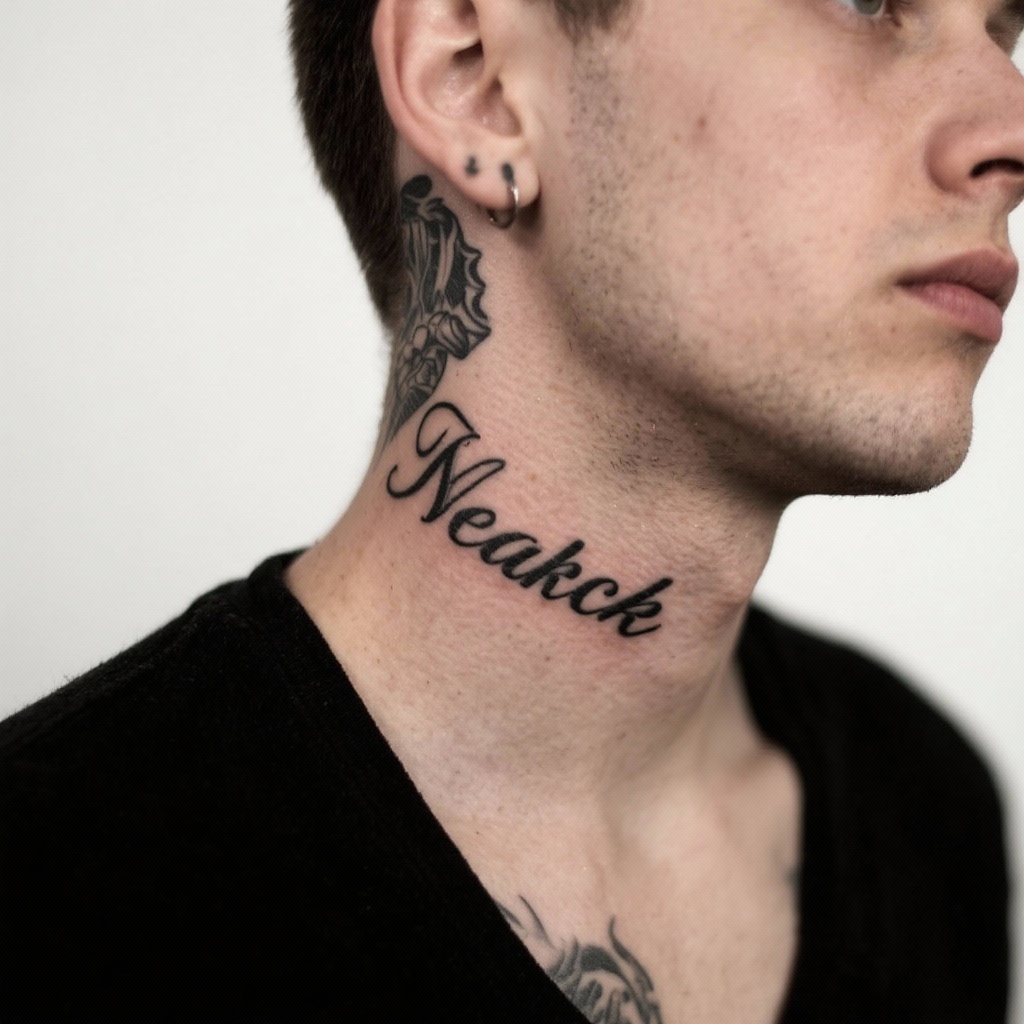 Name Neck Tattoos Male Name Neck Tattoos Male