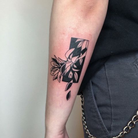 Negative Space Mountain Tattoo