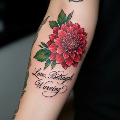 Red Dahlia Tattoo Meaning Red Dahlia Tattoo Meaning