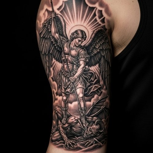 Saint Michael The Archangel Arm Tattoo Saint Michael The Archangel Arm Tattoo