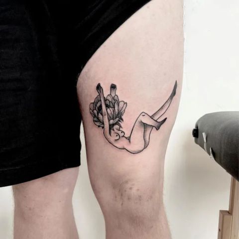 Simple Naked Women Tattoo