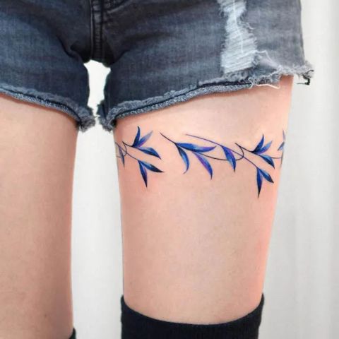 Simple Thigh Tattoo