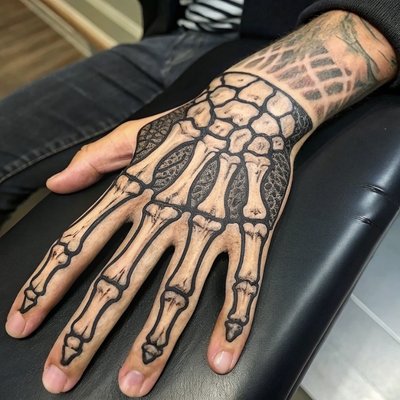 Skeleton Bone Hand Tattoo Skeleton Bone Hand Tattoo