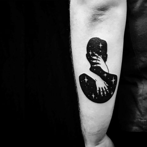Small Negative Space Tattoo