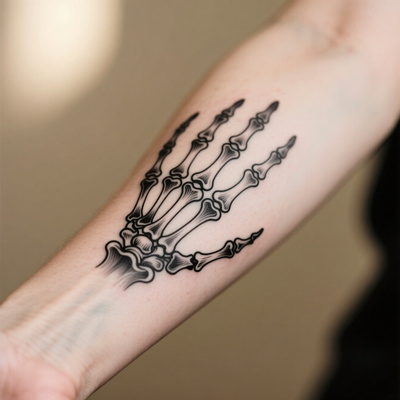 Small Skeleton Hand Tattoo Small Skeleton Hand Tattoo