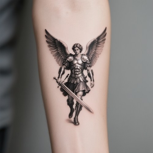 Small St Michael Tattoo Small St Michael Tattoo