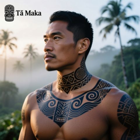 Traditional Neck Tattoos Male