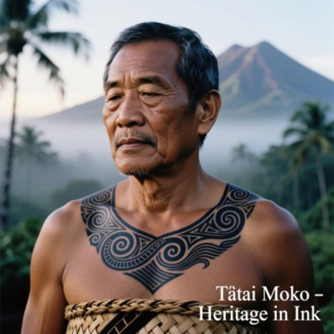 Traditional Throat Tattoo