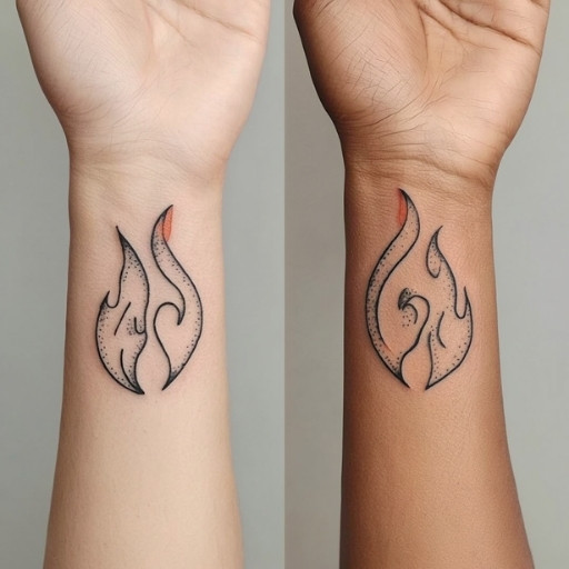 Twin Flame Tattoo Best Friend Twin Flame Tattoo Best Friend