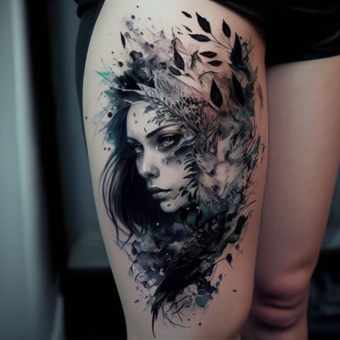 Unique Inner Thigh Tattoos For Females