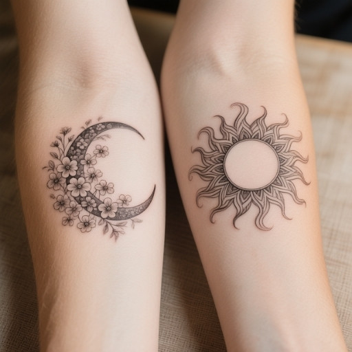 Unique Twin Flame Tattoos Unique Twin Flame Tattoos