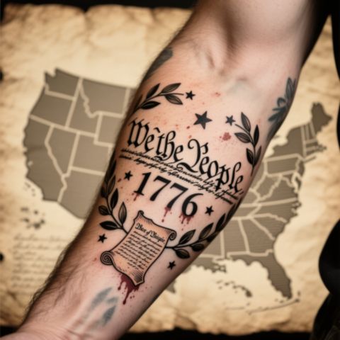 We The People 1776 Tattoo