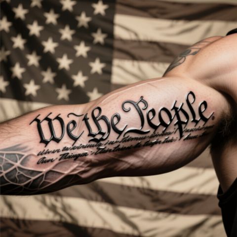 We The People Arm Tattoo