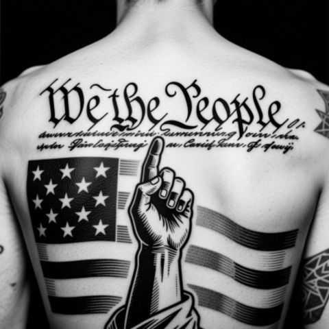 We The People Back Tattoo