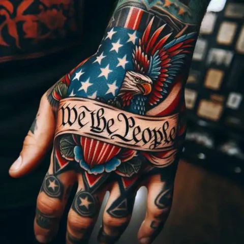 We The People Hand Tattoo