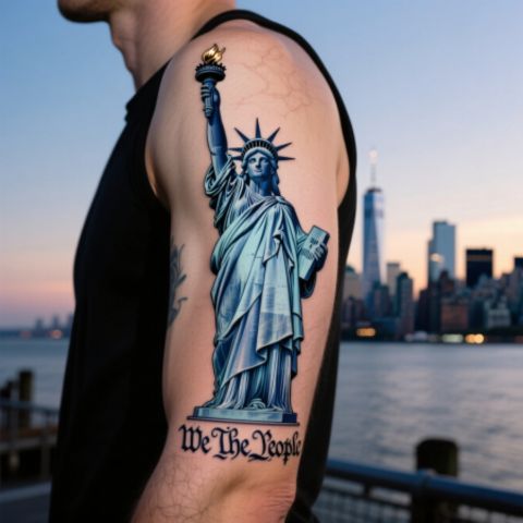 We The People Statue of Liberty Tattoo